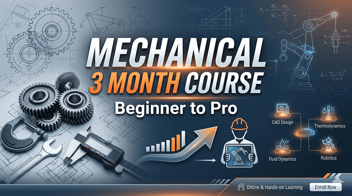 Mechanical 3 month Course Begnnier to Pro